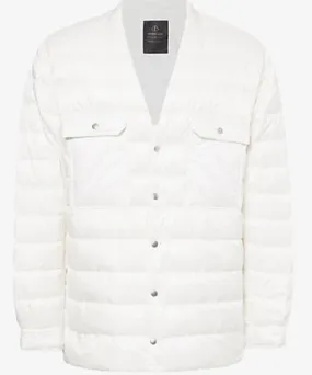 Rick Owens X Moncler Mens Milk V-neck padded woven jacket