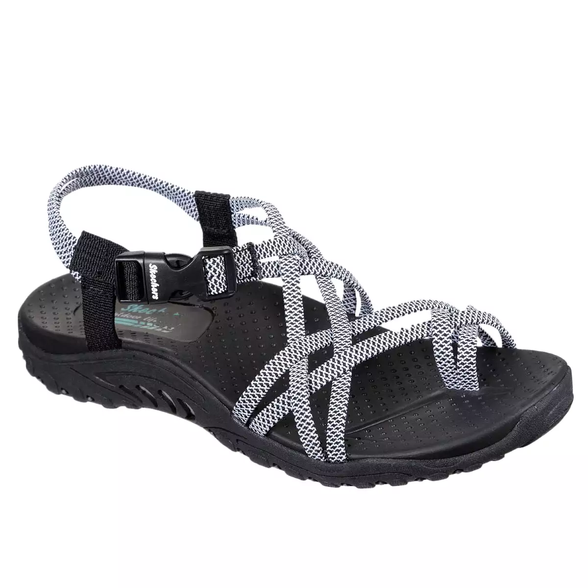 'Skechers' Women's Reggae-Irie Mon Sandal - Black / White