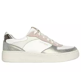 'Skechers' Women's Sport Court 92-Sheer Shine - White / Pink / Gold