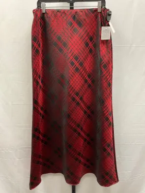 Skirt Maxi By Alex Evenings In Black & Red, Size: L