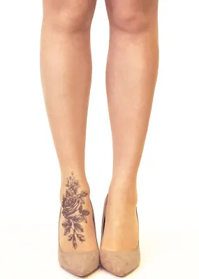 Stop And Stare Shaded Rose Tights ()