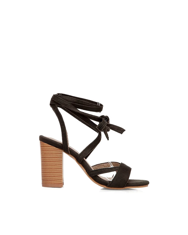 Strappy Open Toe Chunky High Heel Sandals