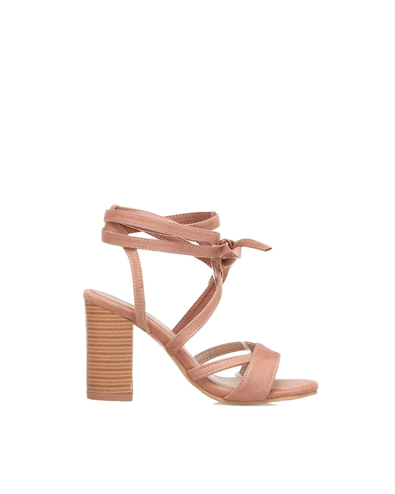 Strappy Open Toe Chunky High Heel Sandals