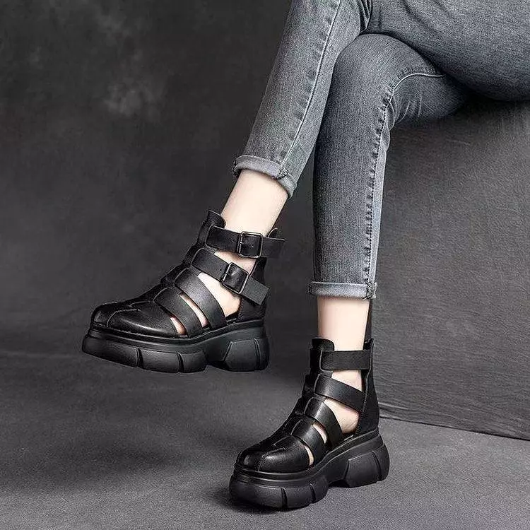 Strappy Wedge Shoes