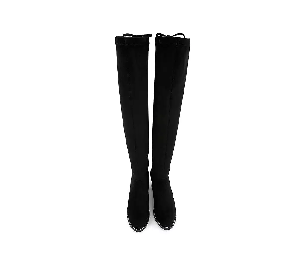 TARRAMARRA Drawstring Over The Knee Studded Detail Fashion Boots Women Jolie