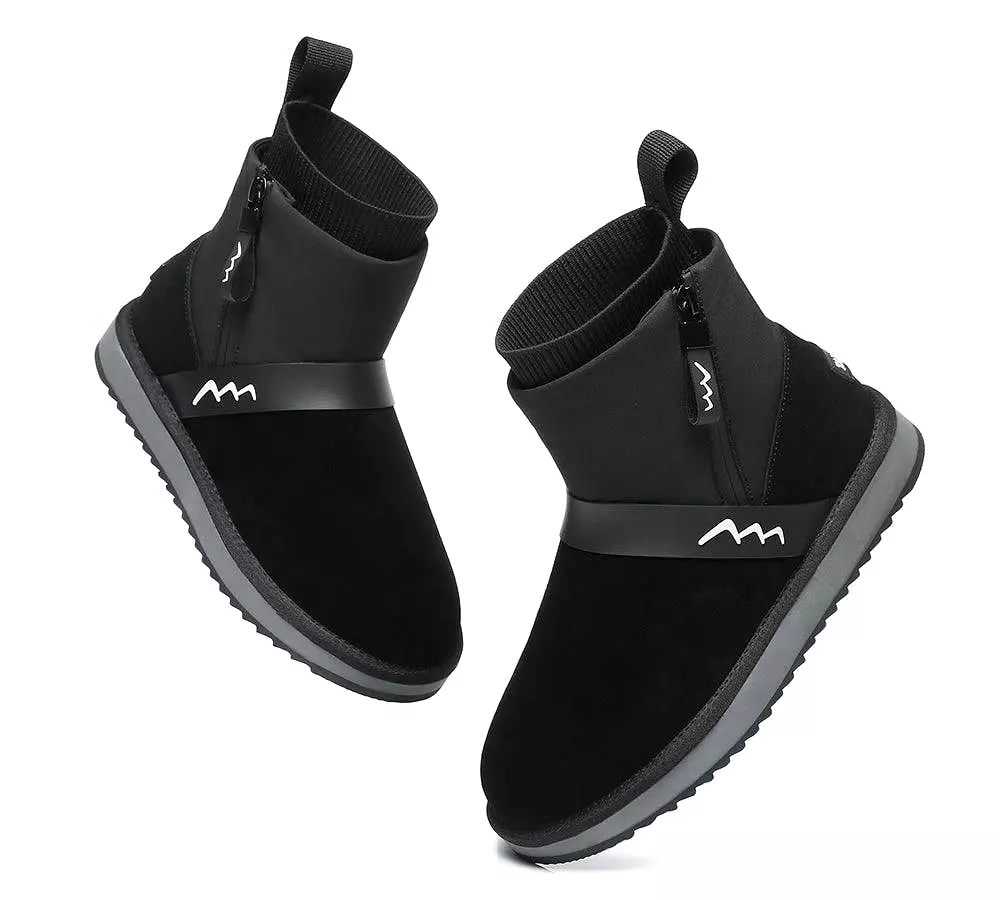 TARRAMARRA Mini Sheepskin Zipper Boots Women Taya