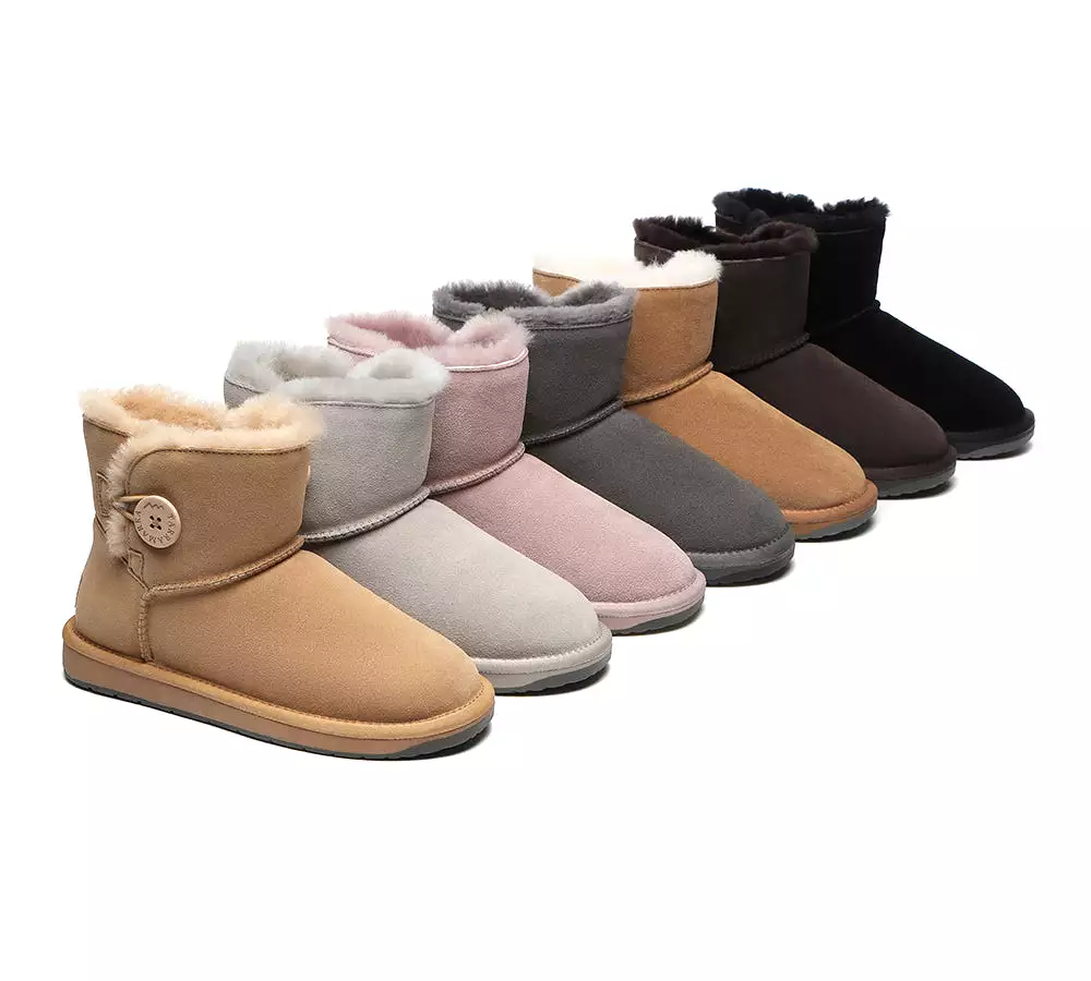 TARRAMARRA Premium Australian Sheepskin Boots Unisex Mini Button Plus