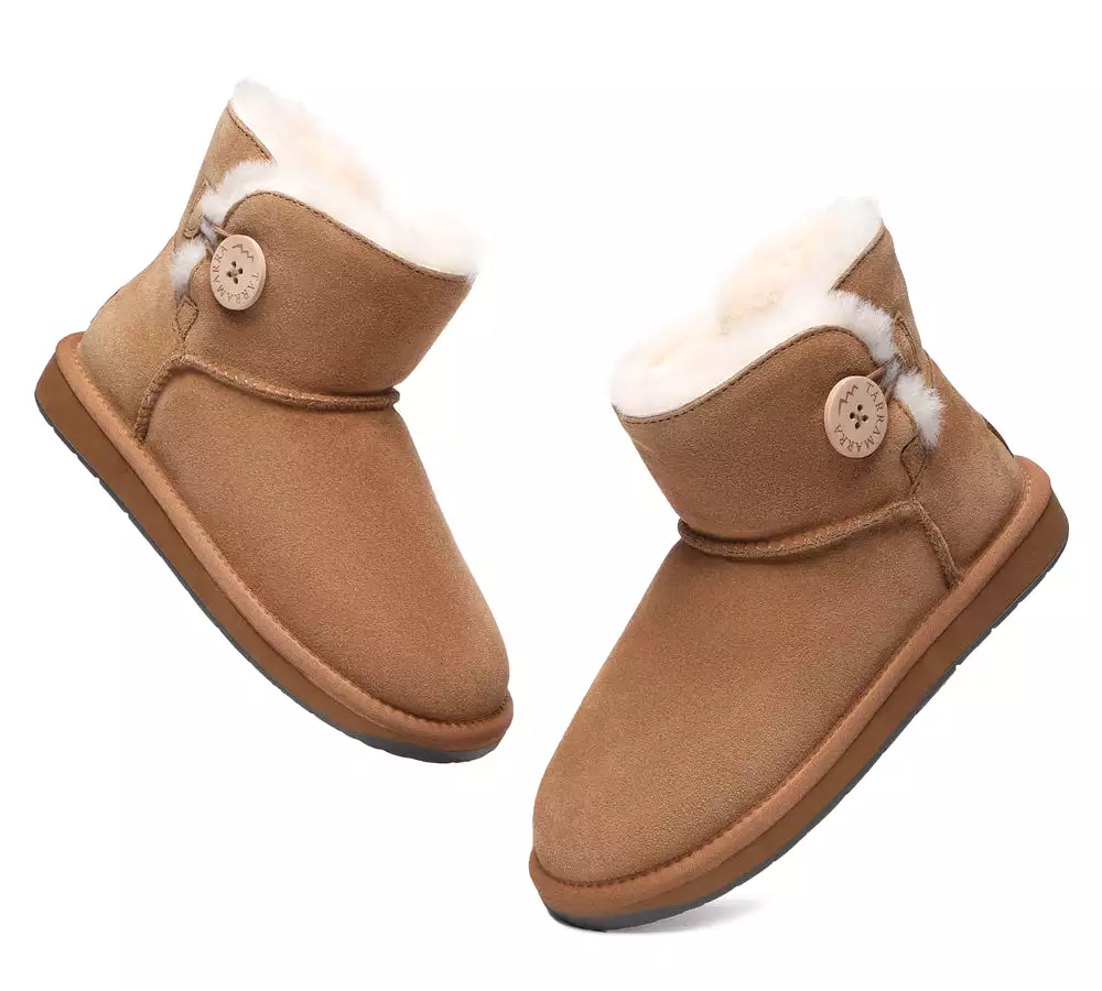 TARRAMARRA Premium Australian Sheepskin Boots Unisex Mini Button Plus