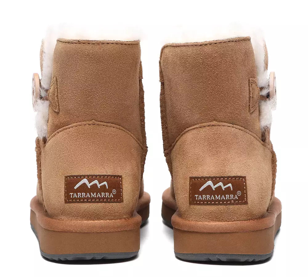 TARRAMARRA Premium Australian Sheepskin Boots Unisex Mini Button Plus