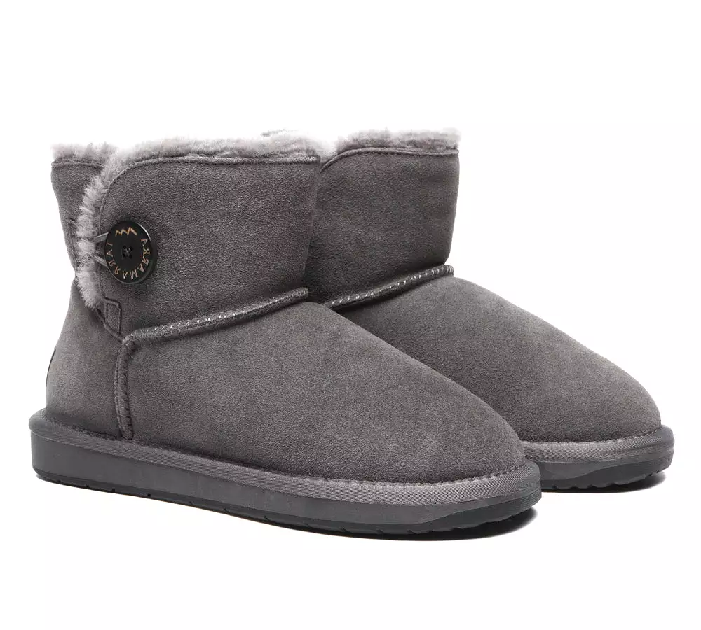 TARRAMARRA Premium Australian Sheepskin Boots Unisex Mini Button Plus