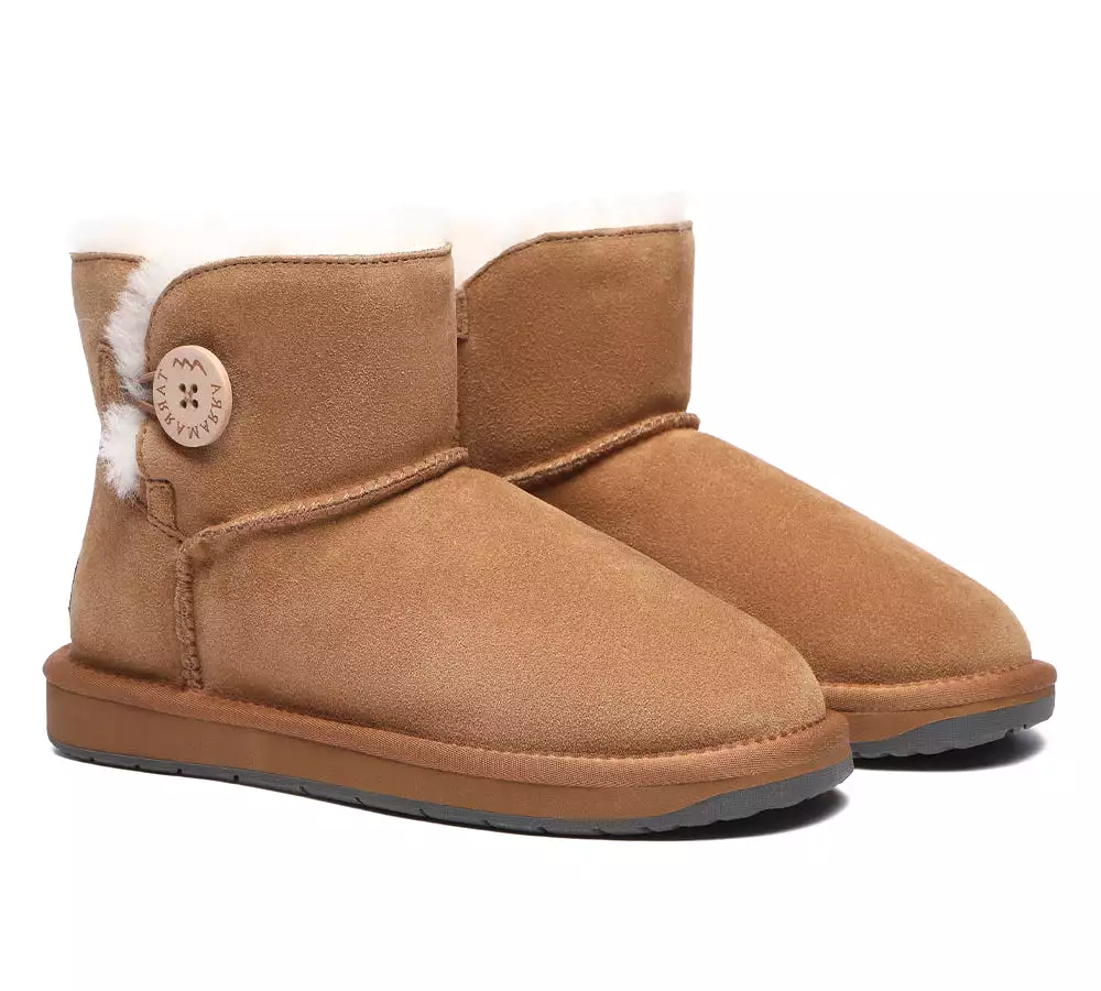 TARRAMARRA Premium Australian Sheepskin Boots Unisex Mini Button Plus