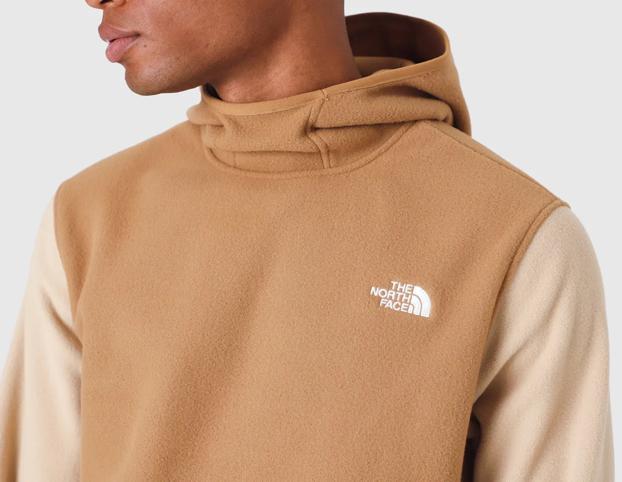 The North Face Men's Alpine Polartec 100 Pullover Hoodie / Khaki Stone