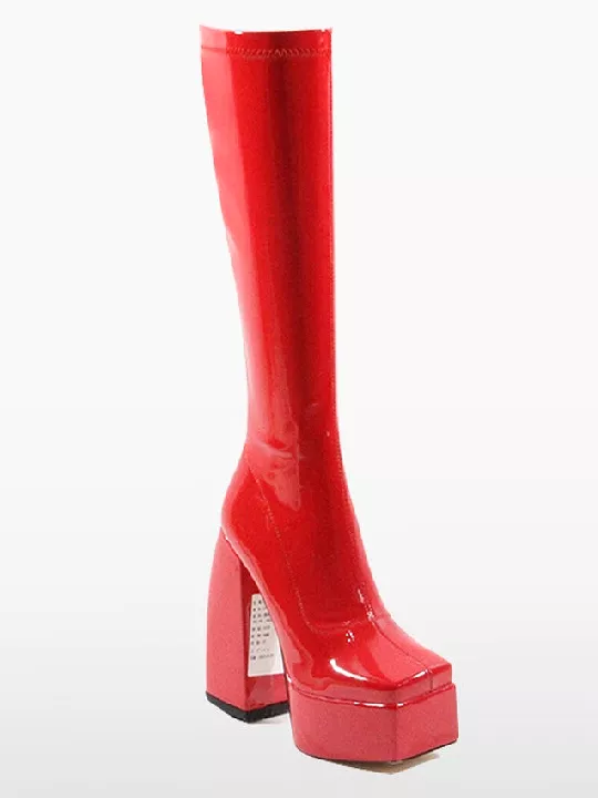 Thick Platform High Heel Knee Boots