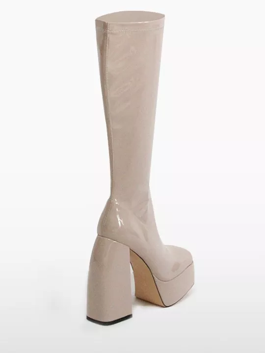 Thick Platform High Heel Knee Boots