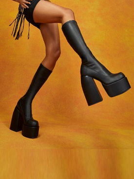 Thick Platform High Heel Knee Boots