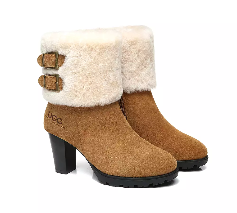 UGG Australian Shepherd Candice Shearling Style High Heel Women Boots