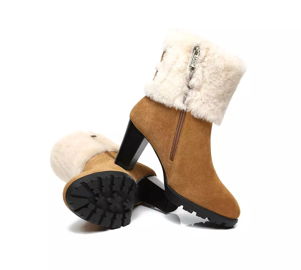 UGG Australian Shepherd Candice Shearling Style High Heel Women Boots