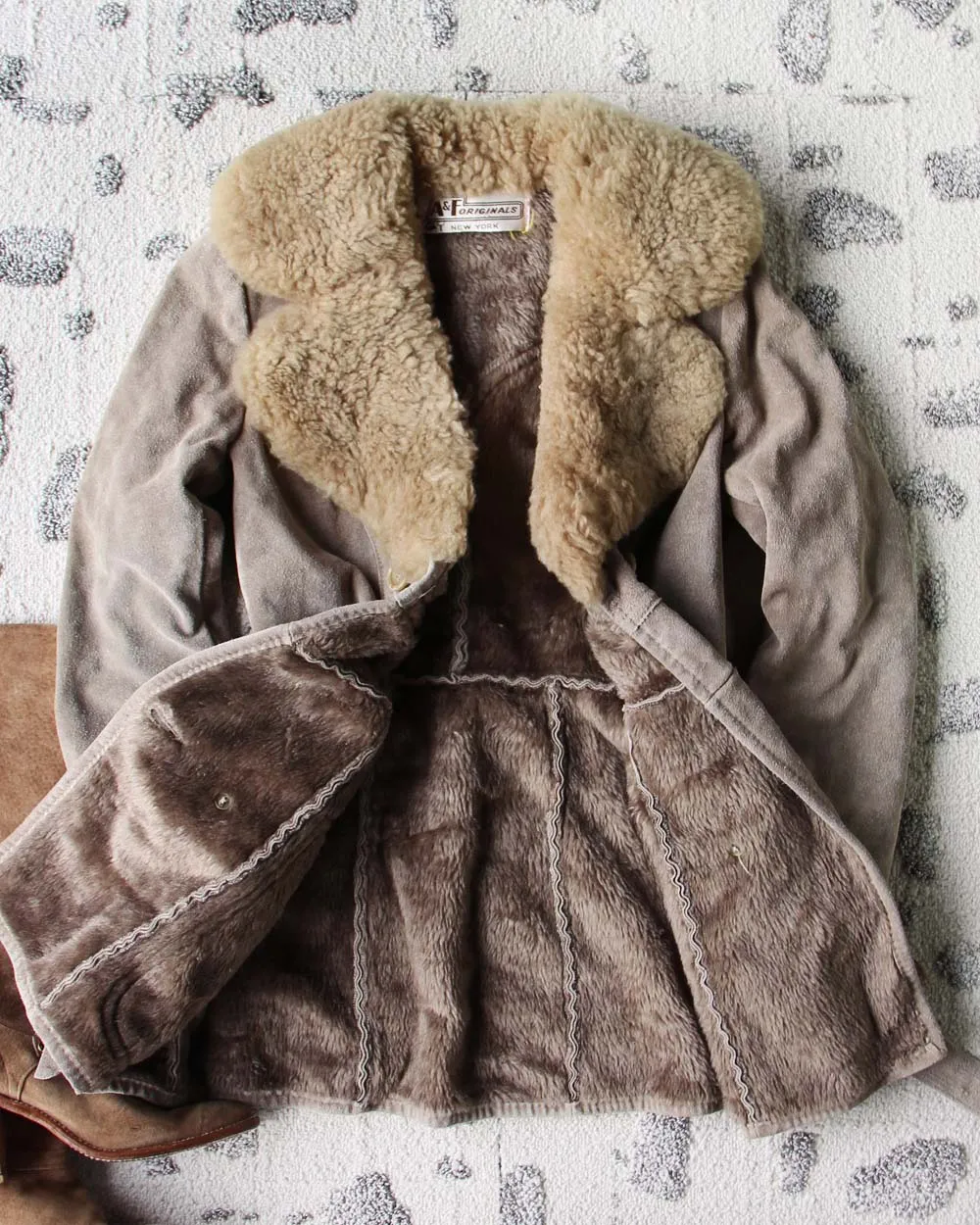 Vintage 70's Shearling & Suede Coat