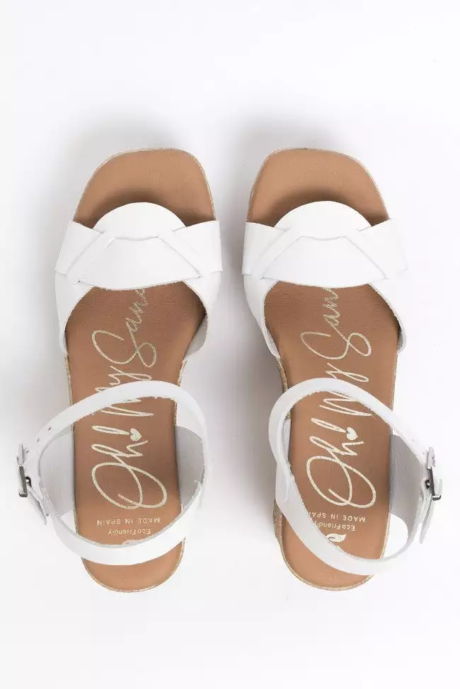 Wedge Sandals, White