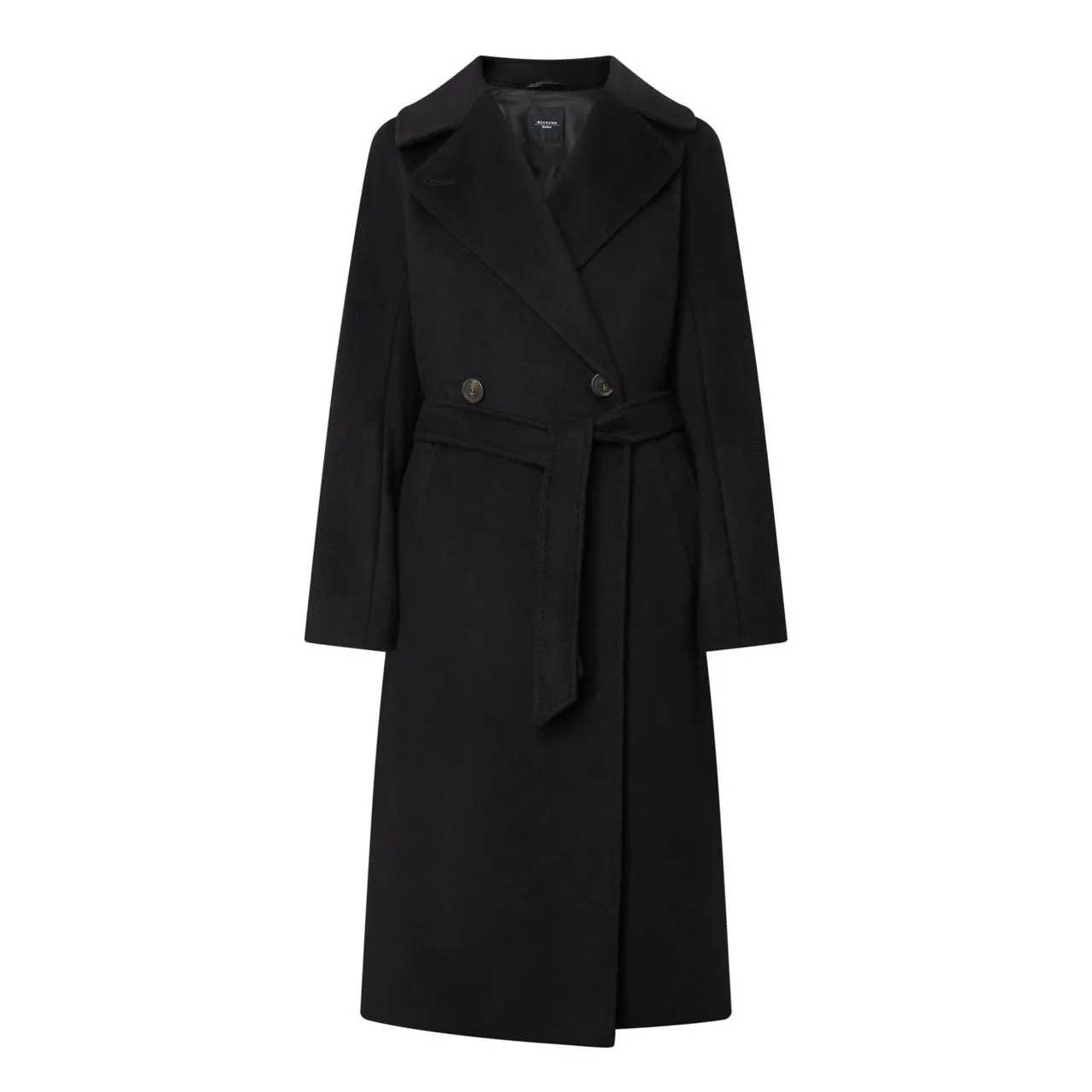 WEEKEND MAX MARA Resina Belted Wrap Coat - Black