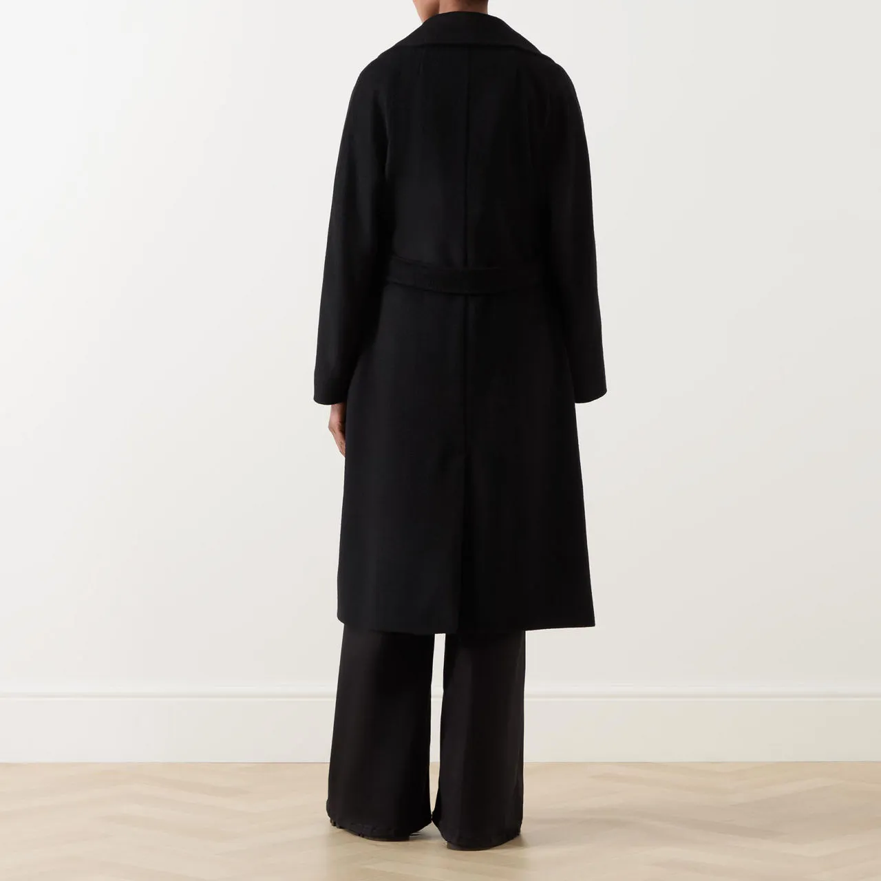 WEEKEND MAX MARA Resina Belted Wrap Coat - Black