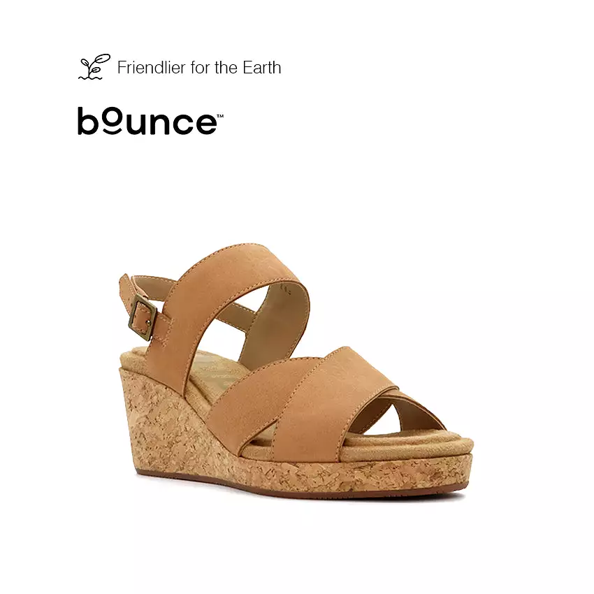 Willow X Band Women's Wedge Sandals - Tan Nubuck