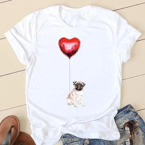 Women's T-shirt Short Sleeve T-shirts Printing Fashion Printing