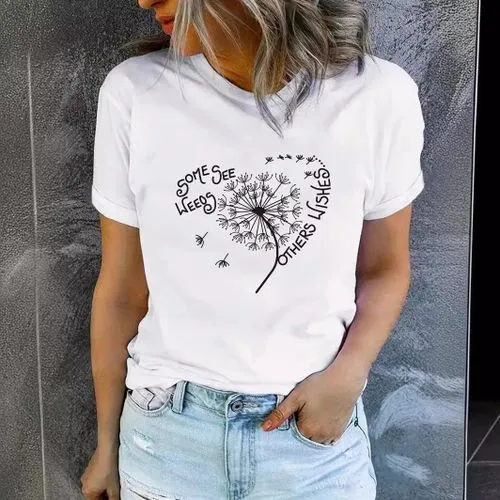 Women's T-shirt Short Sleeve T-Shirts Printing Streetwear Letter