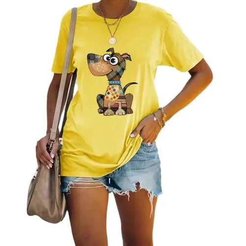 Women's T-shirt Short Sleeve T-Shirts Simple Style Dog