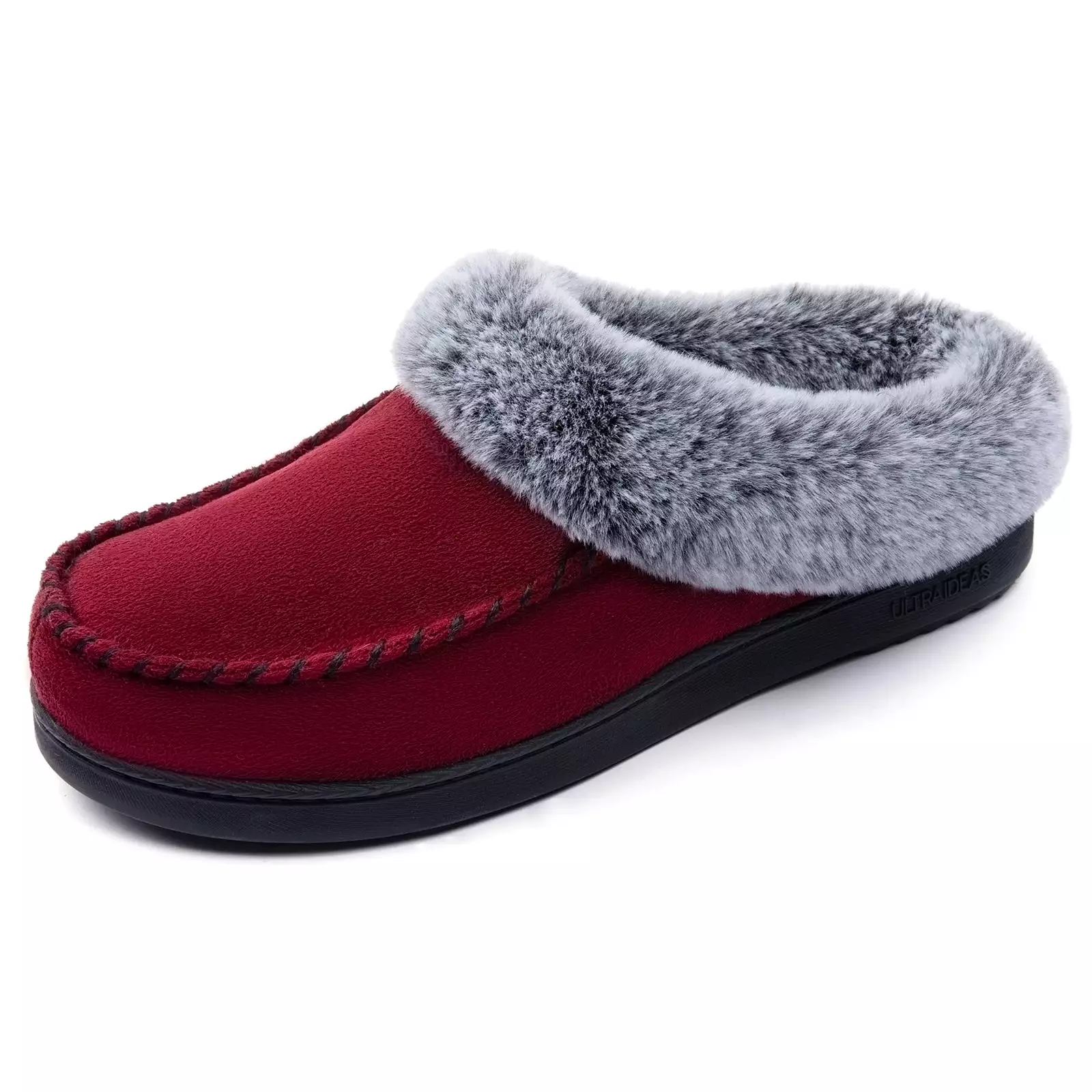 Women's Sarah Faux Fur Collar Clog Slipper