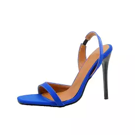 Women's Square Toe Slingbacks Ultra High Stiletto Heel Sandals