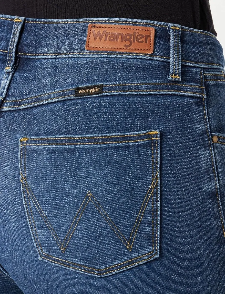 Wrangler High Rise Straight Stretch Jeans Hudson