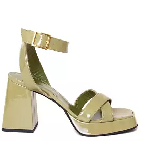 Yanna Women's Heeled Patent Leather Sandal