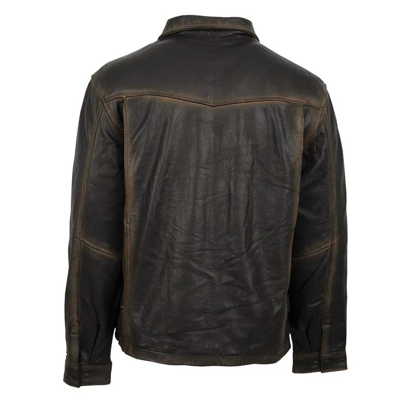 Yellowstone Cattle Thief Ranch Leather Jacket | William Jacket