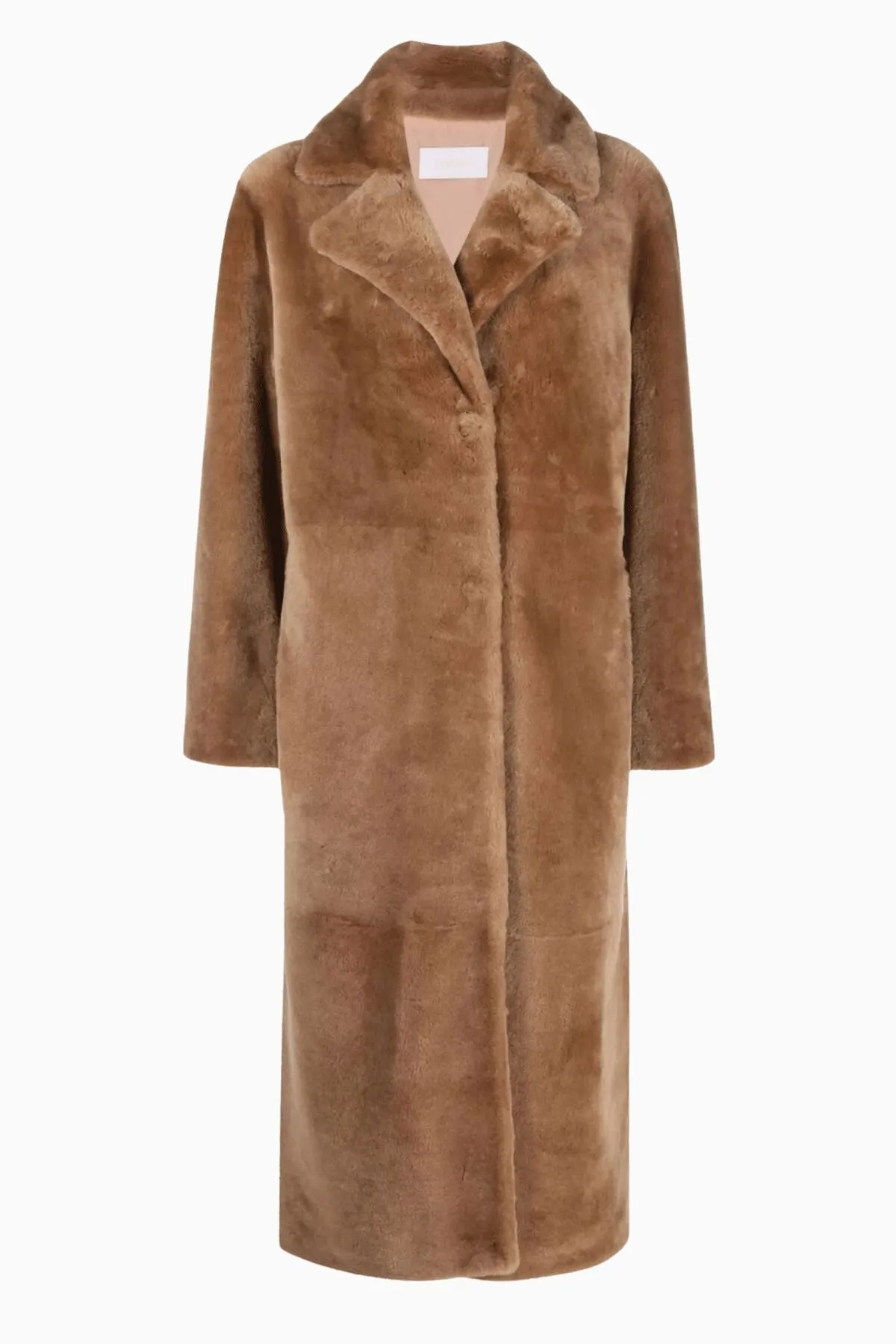 Yves Salomon Long Merino Coat - Brown